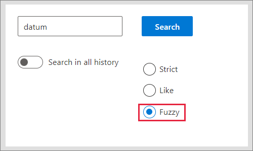 Fuzzy search