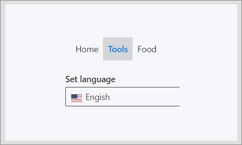 Language option